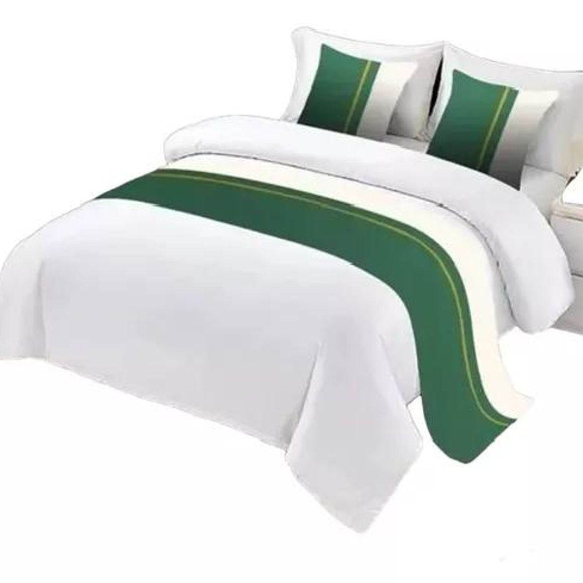 GENERICO - Pieceras + 2 fundas 45x45 diseño 1  verde