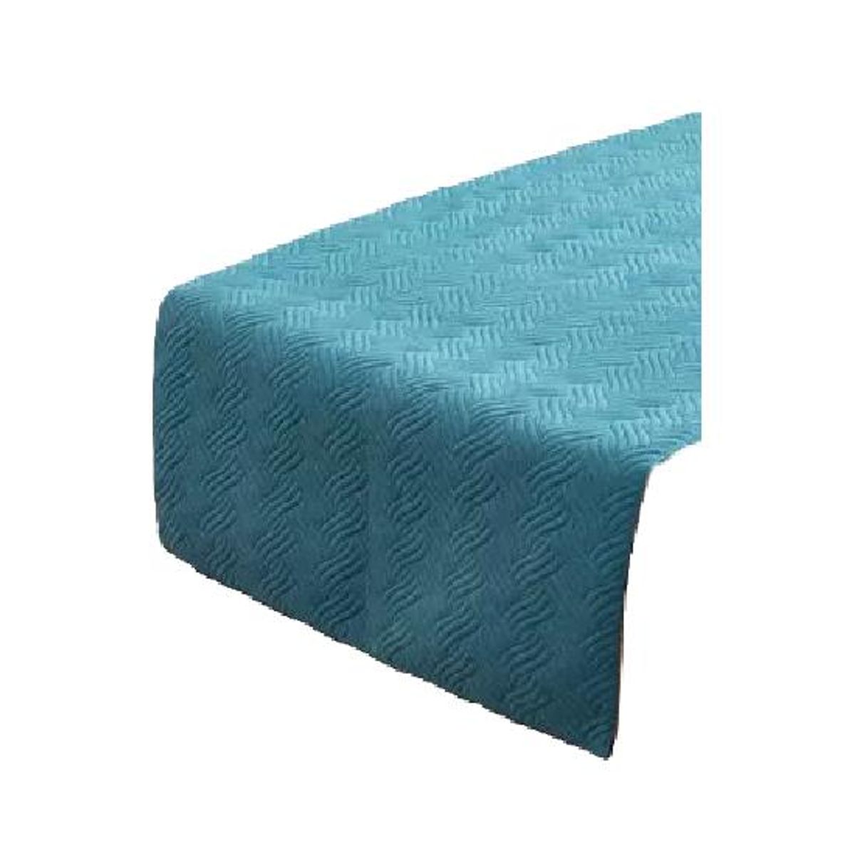Piecera de cama king + 2 fundas 70x210 cm color turquesa, marca GENERICO - Foto 2