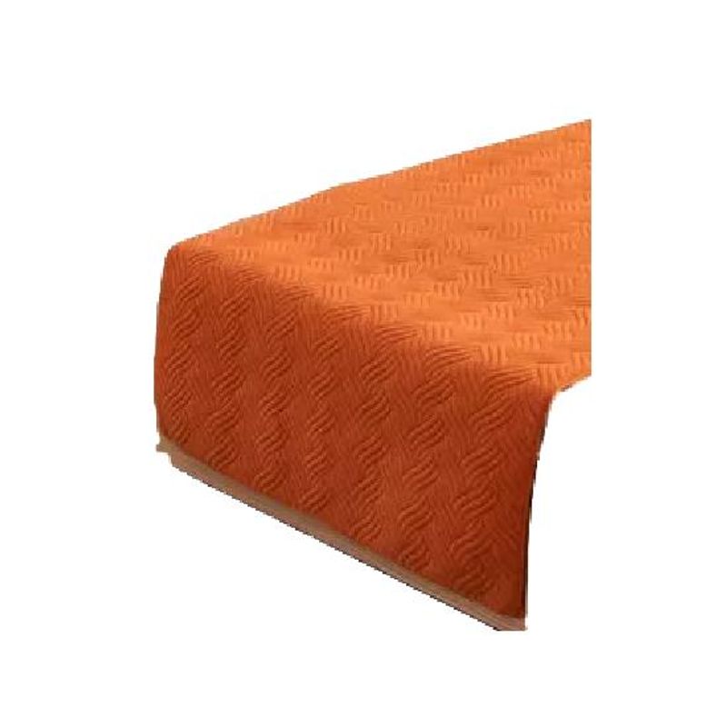 GENERICO - Piecera de cama terciopelo plush king + 2 fundas 70x210 cm color naranja