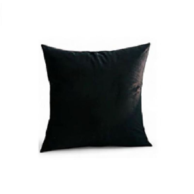 GENERICO - Funda para Cojín Velvet Terciopelo Liso en Variedad de Colores - Negro