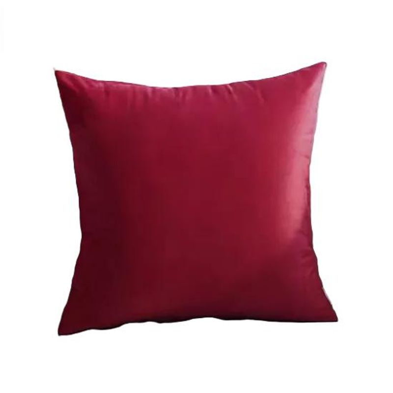 GENERICO - Funda para Cojín Velvet Terciopelo Liso en Variedad de Colores - Rojo