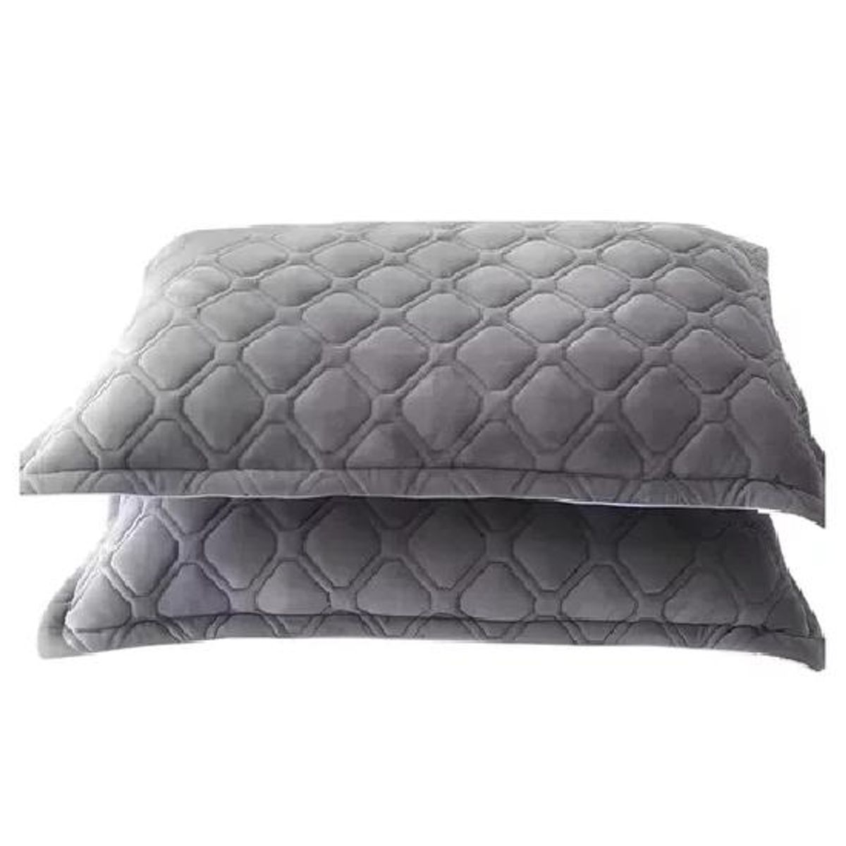GENERICO - Fundas de almohadas con diseño gamuza 50x75 cm color gris