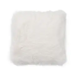 GENERICO - Fundas de cojín peluditas 45x45 cm color blanco