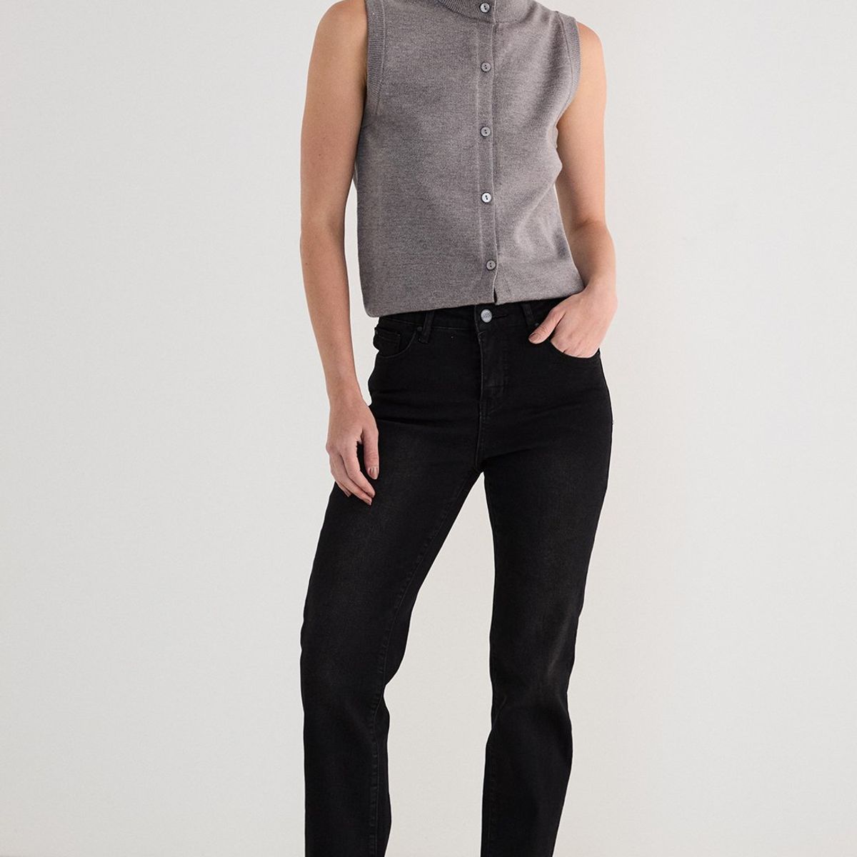 ASH - Jeans Straight Negro Mujer Ash