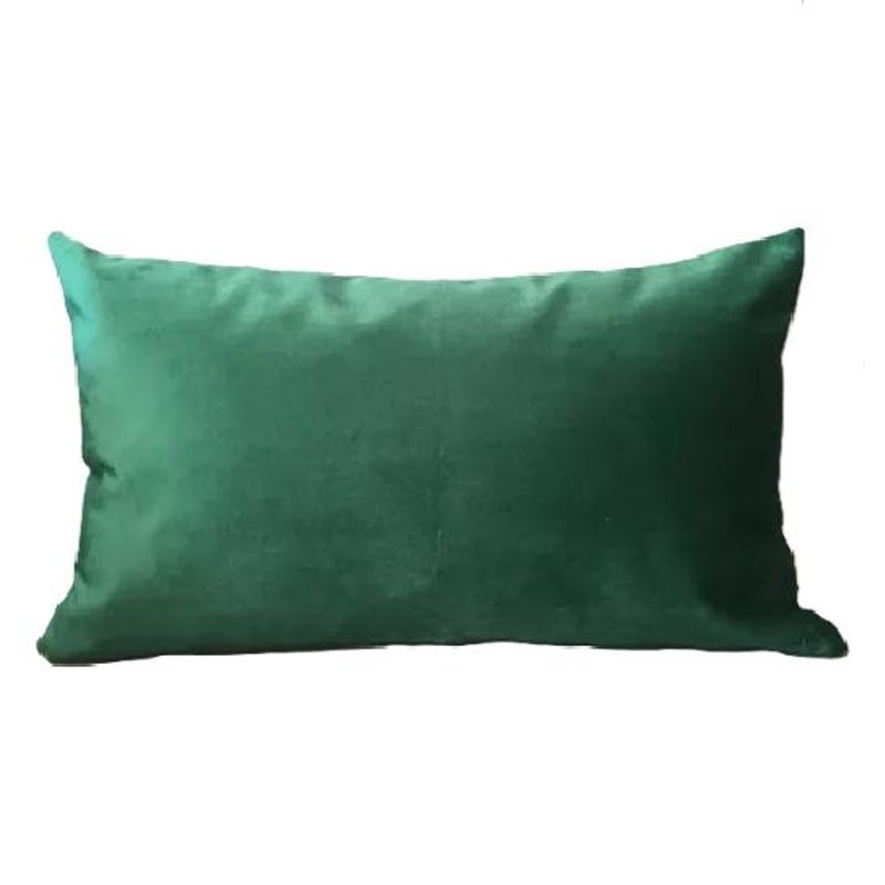 GENERICO - Pack de 2 Fundas Terciopelo Liso 30x50 cm Verde