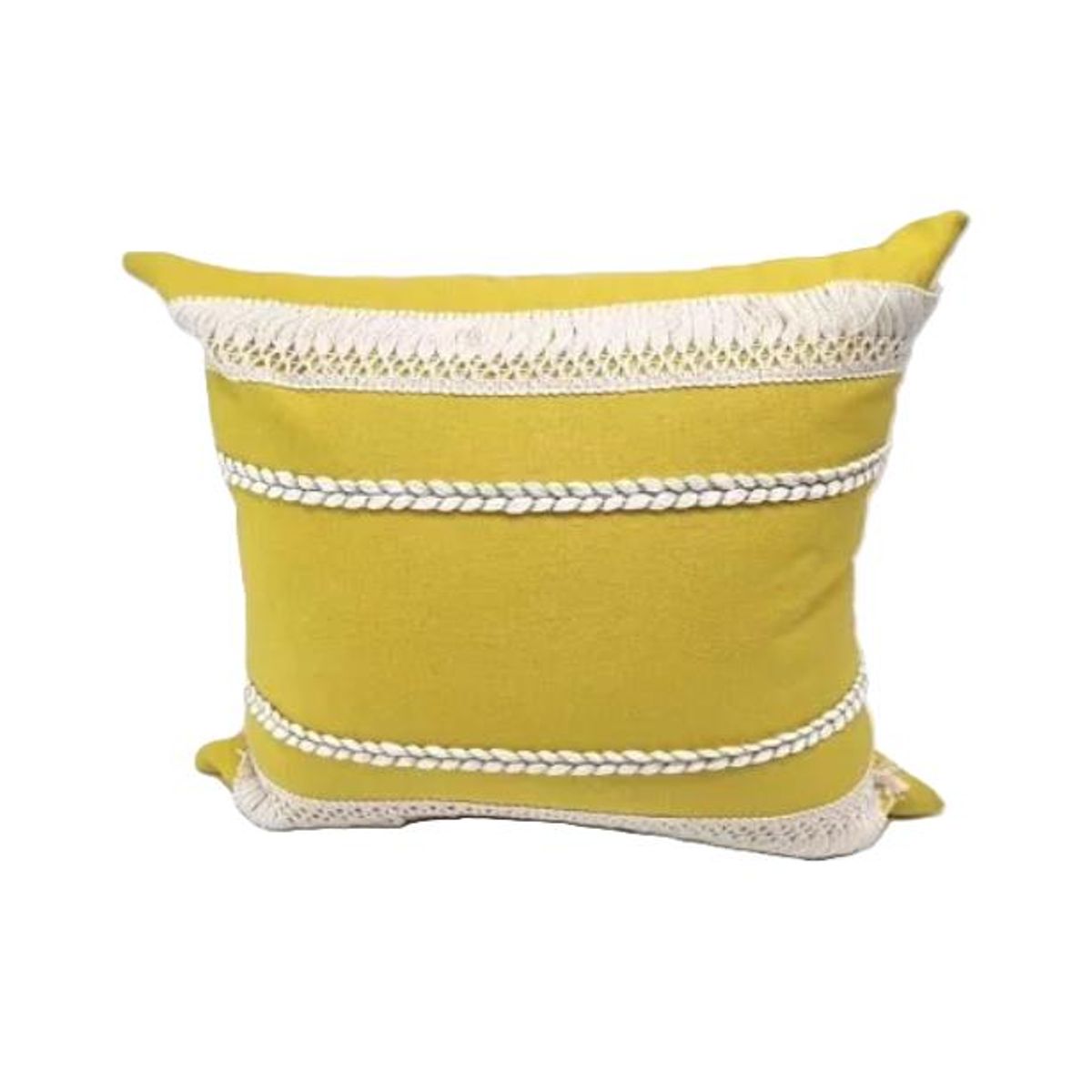 GENERICO - Pack de 6 Fundas de Cojín 45x45 cm Diseño de Algodón Amarillo