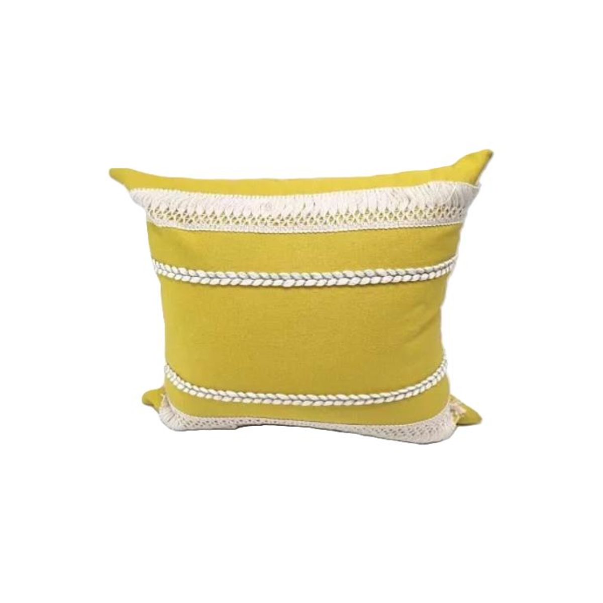 GENERICO - Pack de 6 Fundas de Cojín 45x45 cm Diseño de Algodón Amarillo