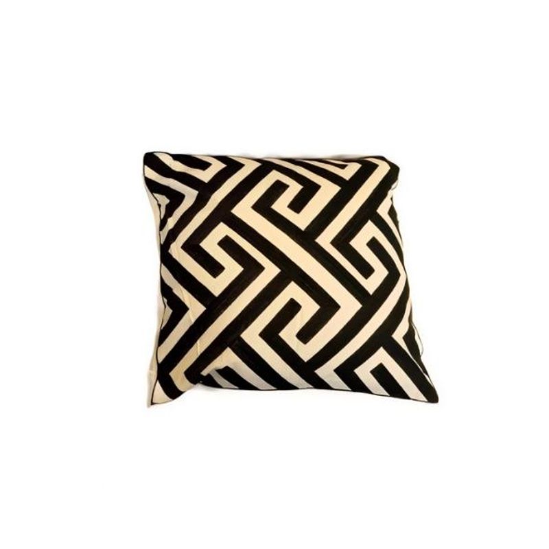 GENERICO - Pack de 4 Fundas para Cojín 45x45 cm Negro