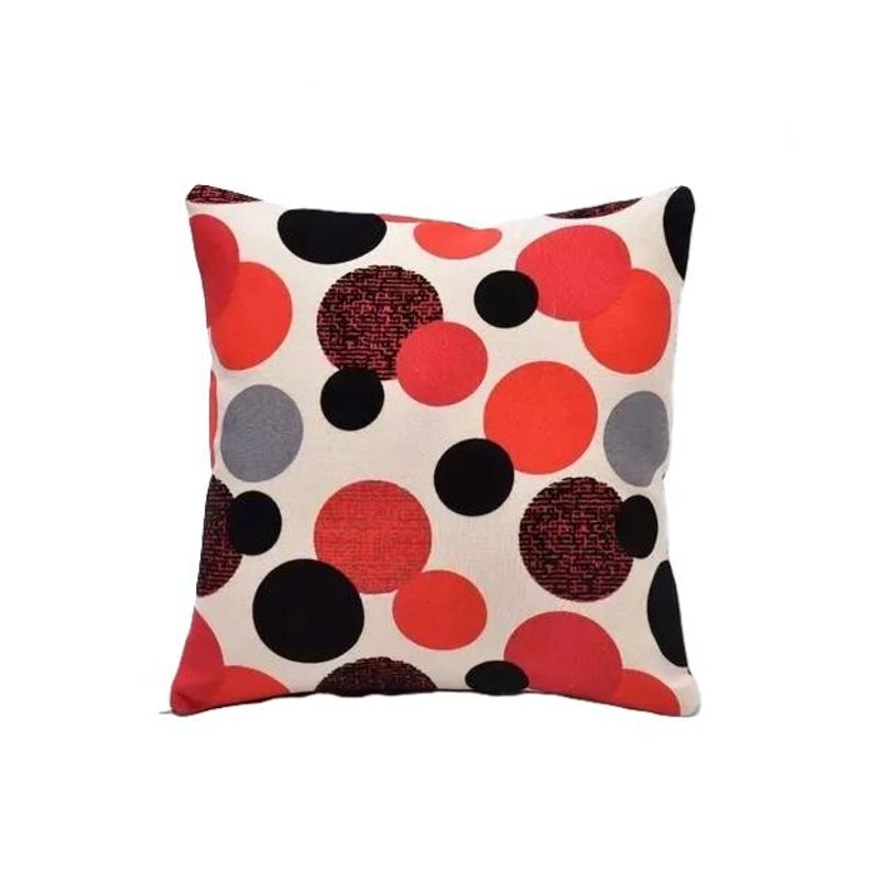 GENERICO - Pack de 6 Fundas de Cojín con Diseños y Colores 43x43 cm Rojo Shi