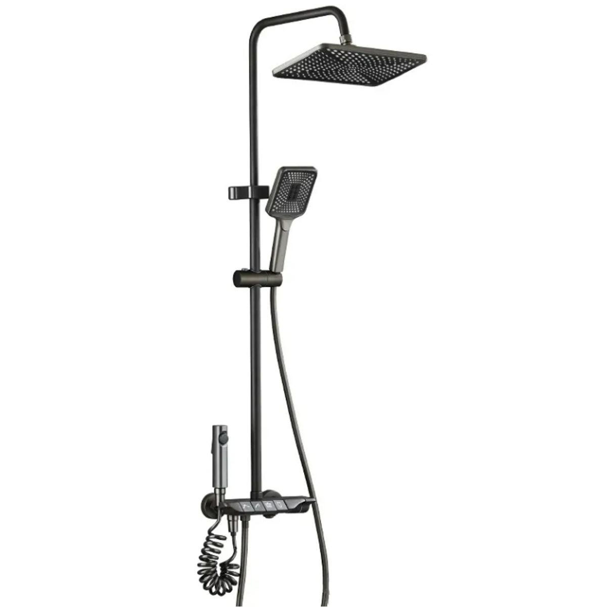GENERICO - Ducha Columna Moderna De Lujo Con Llave 4 Funciones Grafito