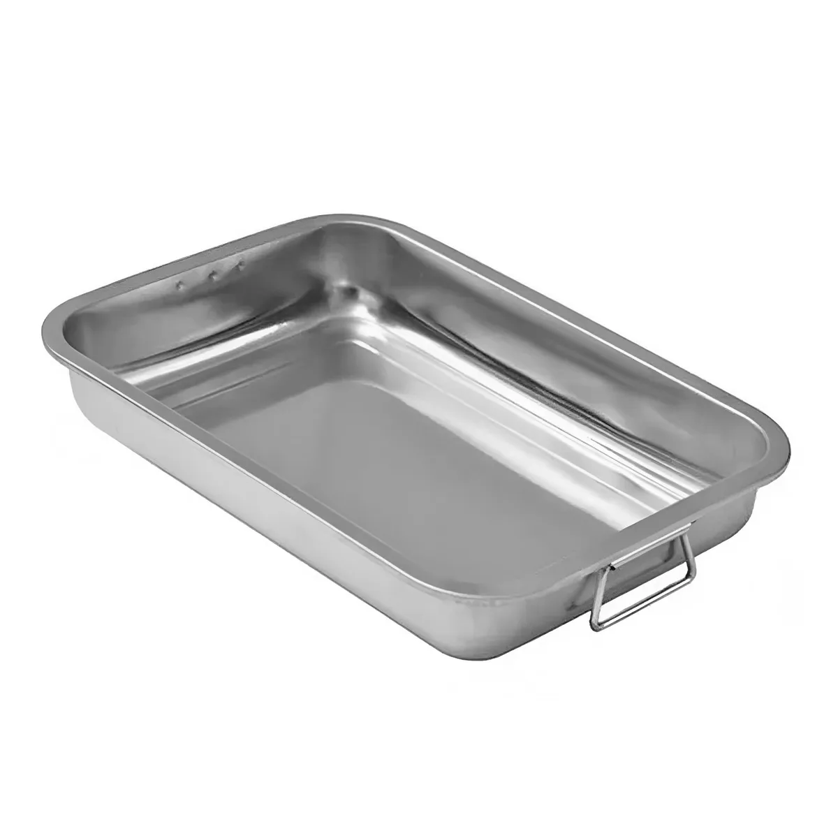 COOK IN - Azafate Con Azas De Acero Inoxidable 50x35x7 Cm - Plateado