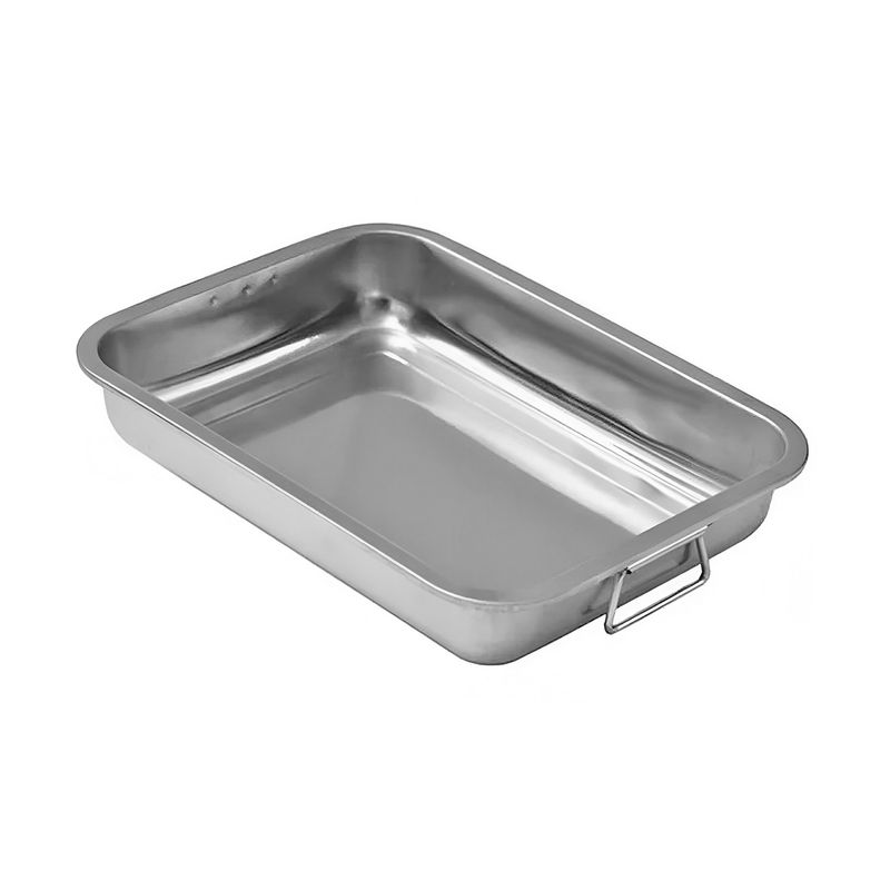 COOK IN - Azafate Con Azas Acero Inoxidable 40x30x7 Cm - Plateado