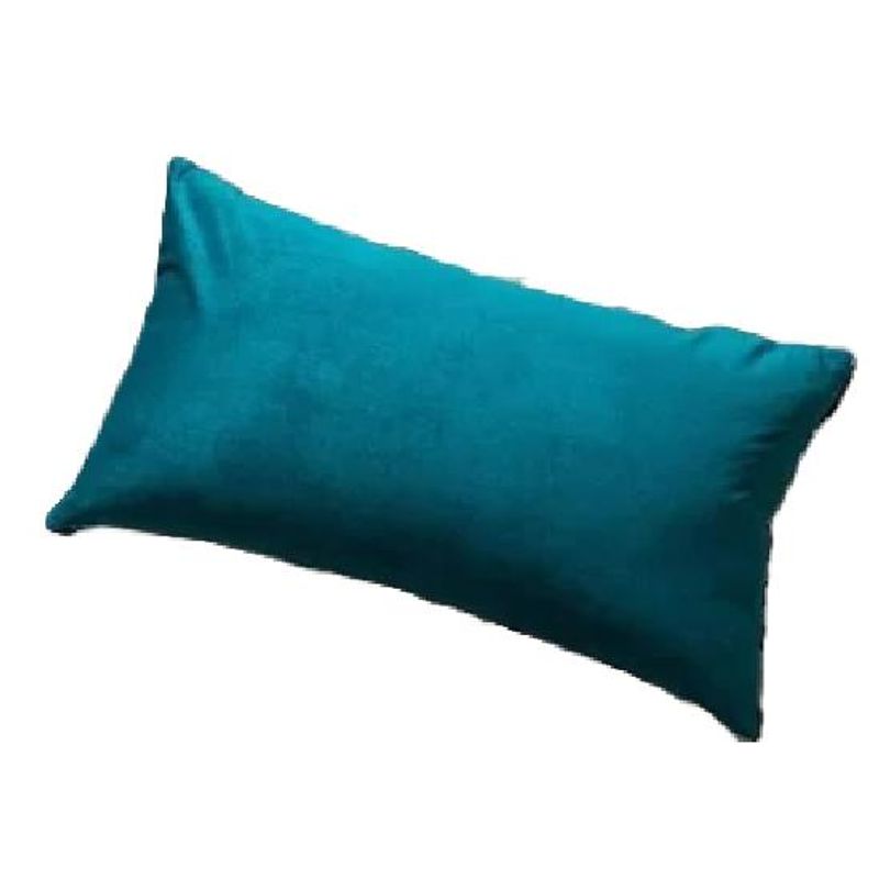 GENERICO - Pack de 2 Fundas Terciopelo Liso 30x50 cm Turquesa