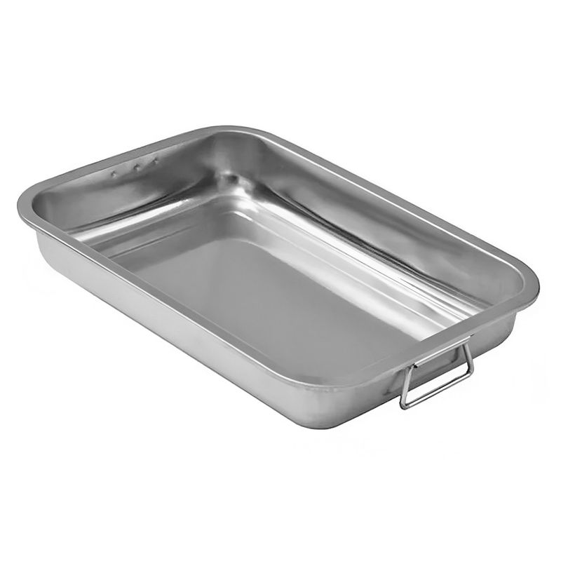 COOK IN - Azafate Con Azas Acero Inoxidable 60x40x7 Cm - Plateado