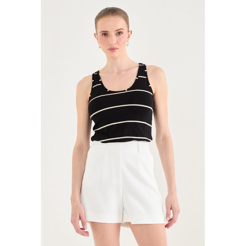 ASH - Polera Sin Mangas Negro Mujer Ash