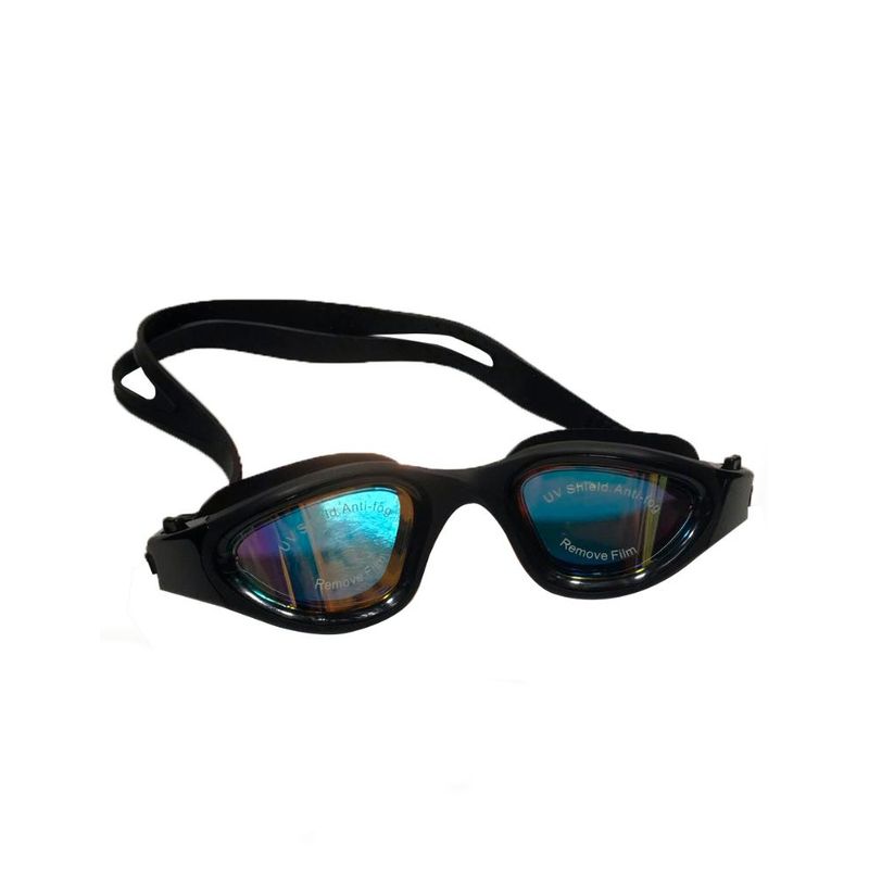 SAMIA - Lentes de natación espejados negro - Negro - Tamaño Único