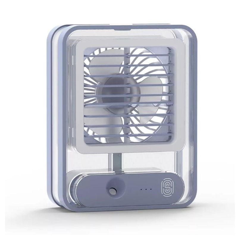 GENERICO - VENTILADOR DE ESCRITORIO CON PULVERIZADOR Y LUZ LED