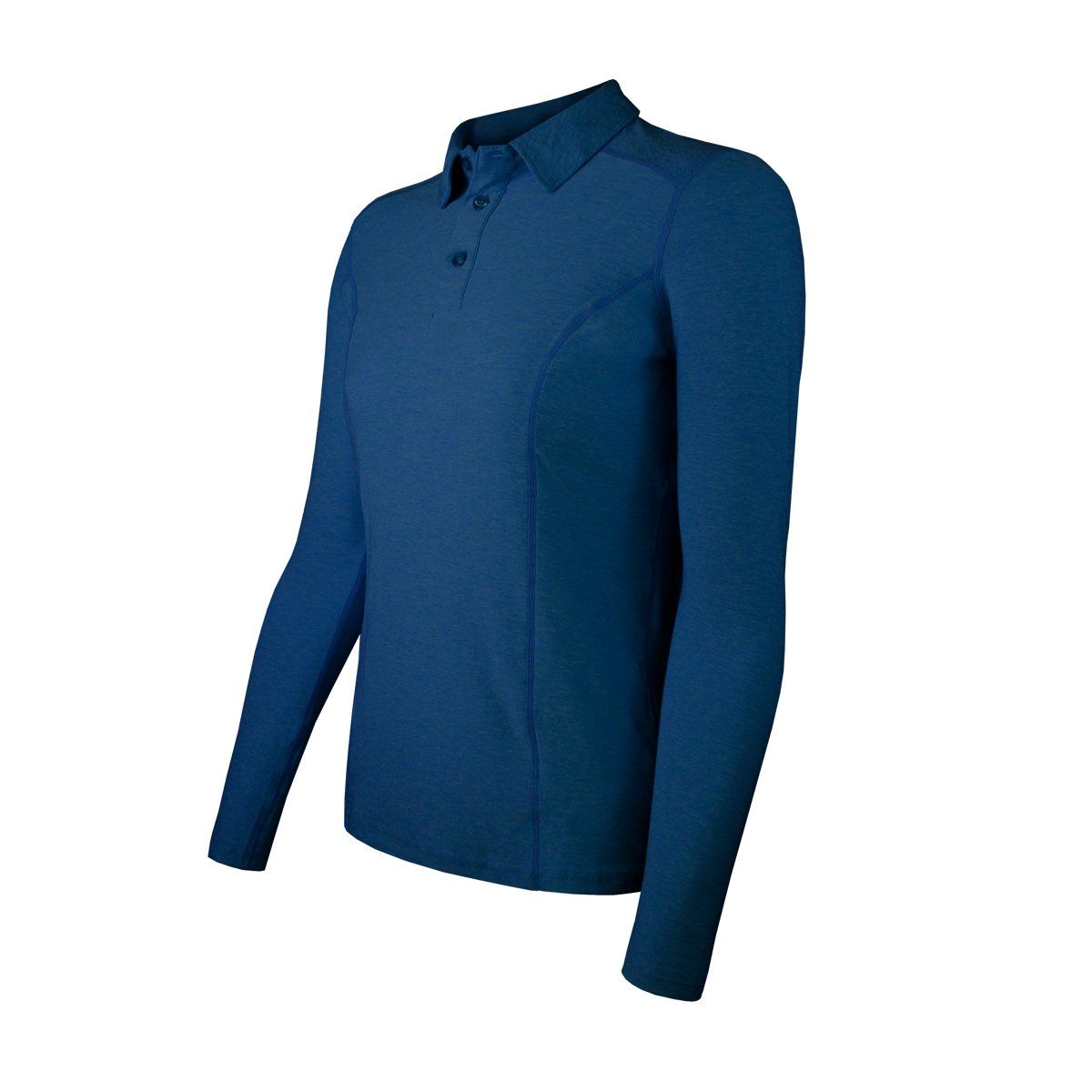 ANDESLAND OUTDOOR APPAREL - Polera Dry Fit Manga Larga Con Cuello Pale Azul Mujer