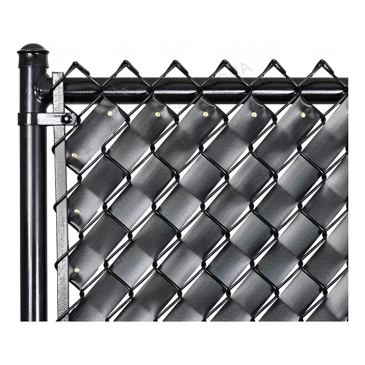 MUNDO MAGIA - Cinta Plástica Cubre Cercos Para 3 M2 60 Metros 100 Broches