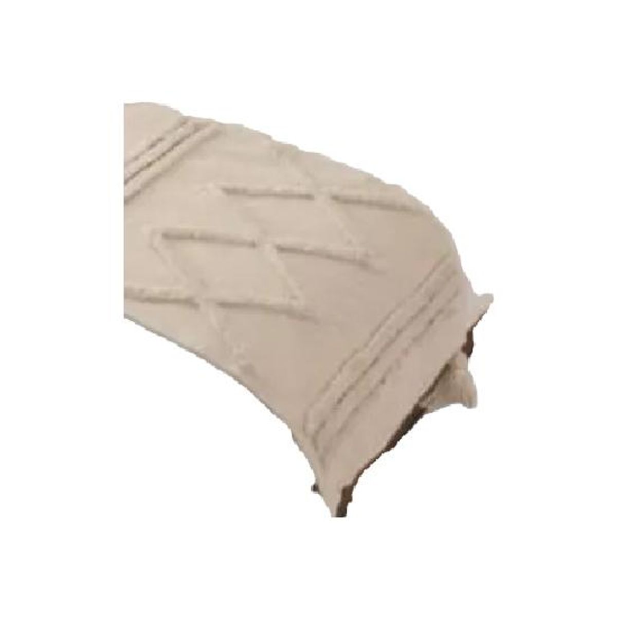 GENERICO - Piecera pie de cama cama king y 2 plazas diseño 4 color blanco