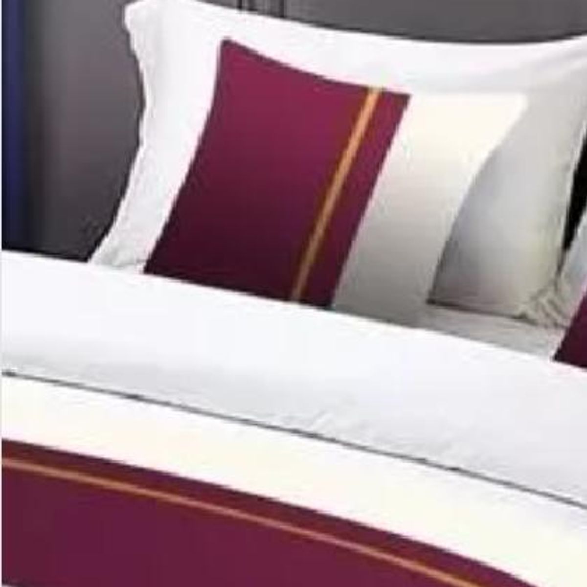 GENERICO - Pieceras para cama 60x200 cm + 2 fundas 45x45 diseño 2 color burdeos
