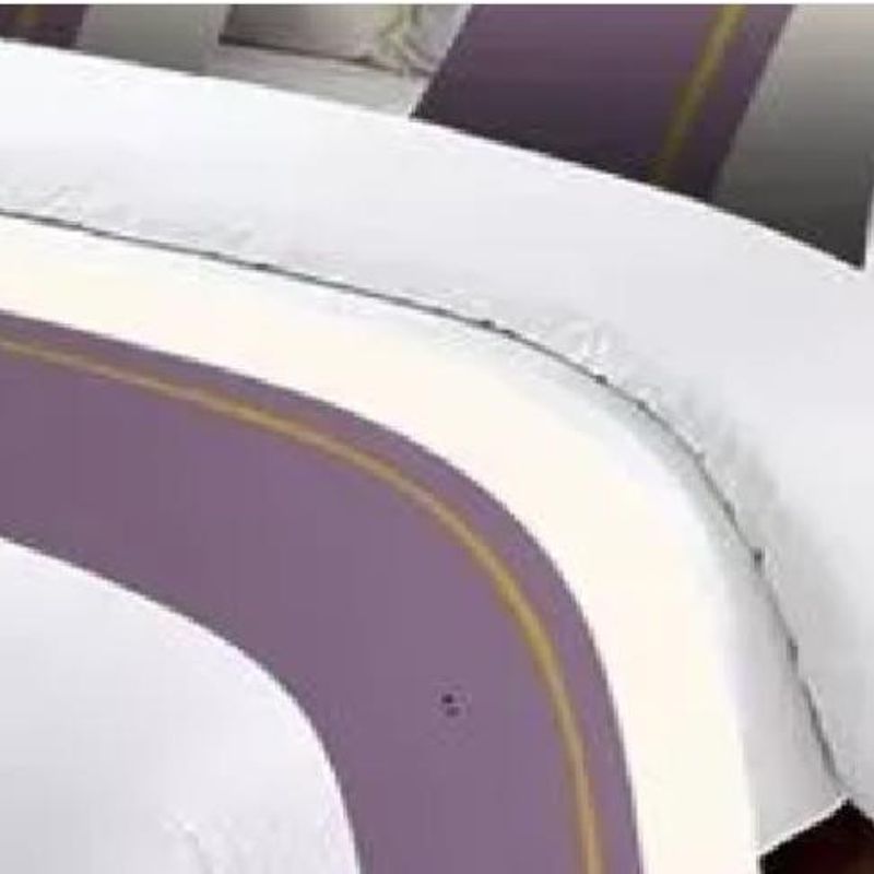 GENERICO - Piecera cama decorativa 60x200 cm + 2 fundas 45x45 diseño 9 morado