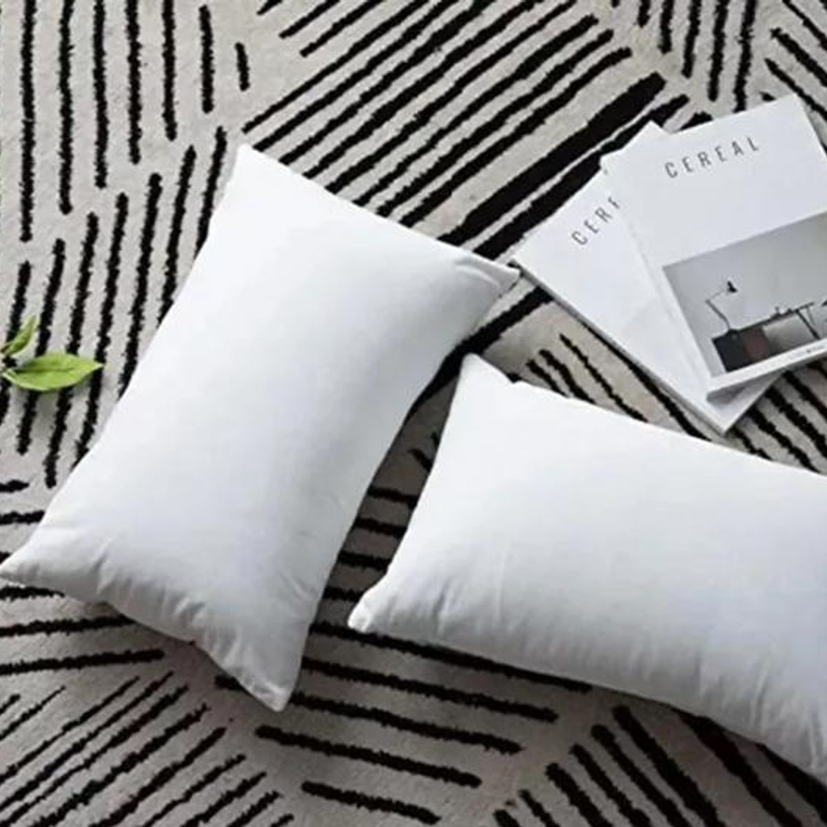 GENERICO - Pack de 2 Fundas Terciopelo Liso 30x50 cm Blanco