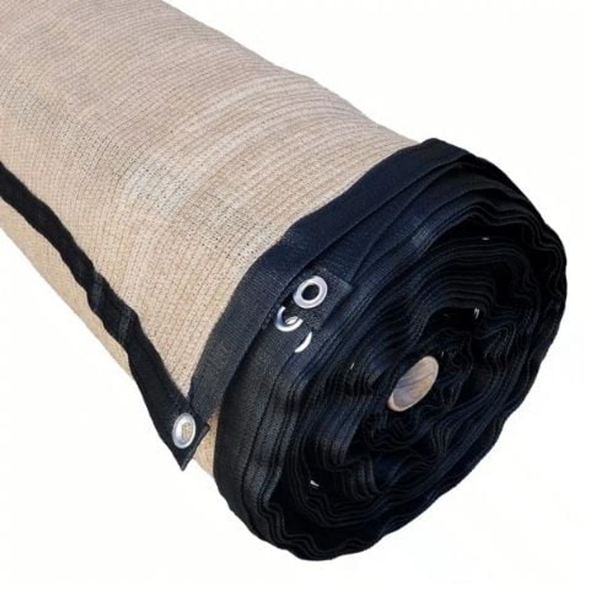 MARIENBERG - Malla Sombra c/ojetillos Lisa 90% de 2 × 50 m color Latte