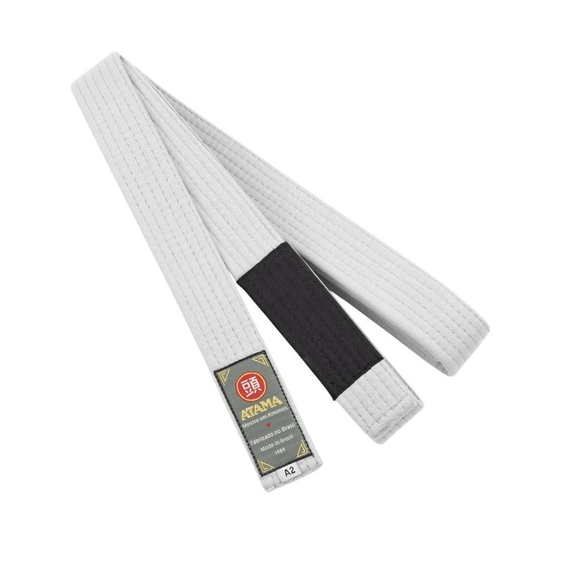 GENERICO - Cinturon Jiu Jitsu Classico Atama Blanco para Kimono - Blanco - M