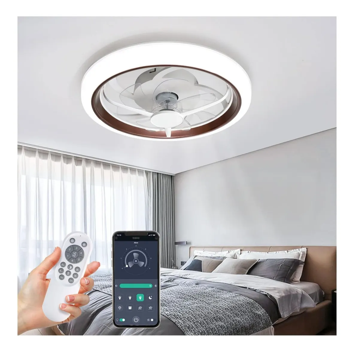 GENERICO - Lampara ventilador AeroGlow