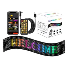ESHOPANGIE - Letrero Led Matrix Flexible Rgb App Control Usb Auto 16x96