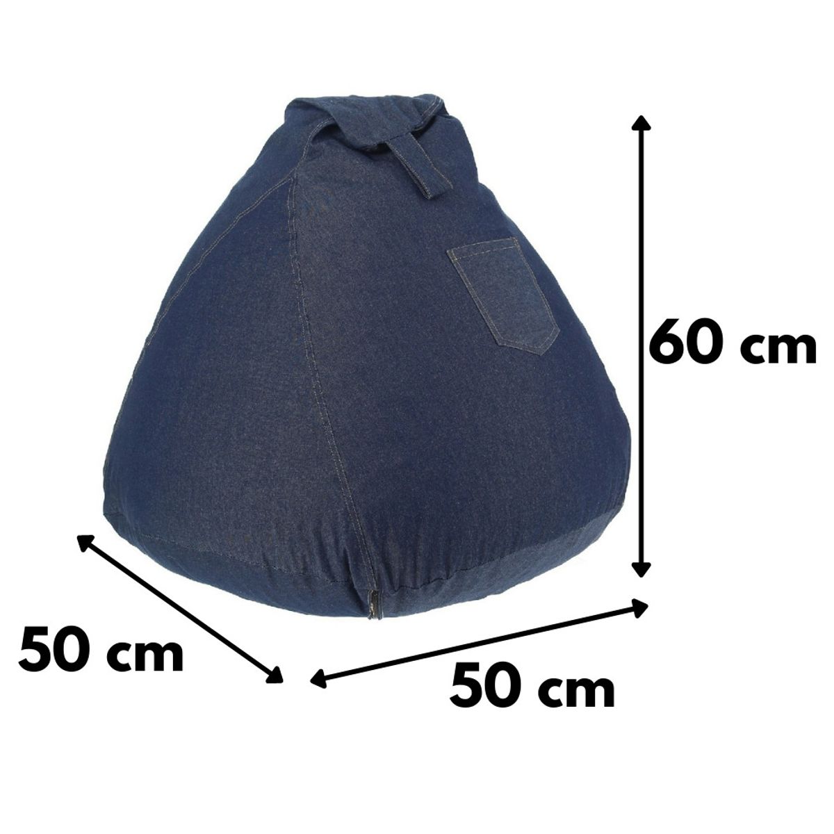 GENERICO - Pouf Pera Infantil Jeans 60x50x50 cm Máxima Design