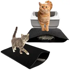 GENERICO - 2 Alfombras Para Atrapar Arena Gatos Tapete Arenero Mascotas