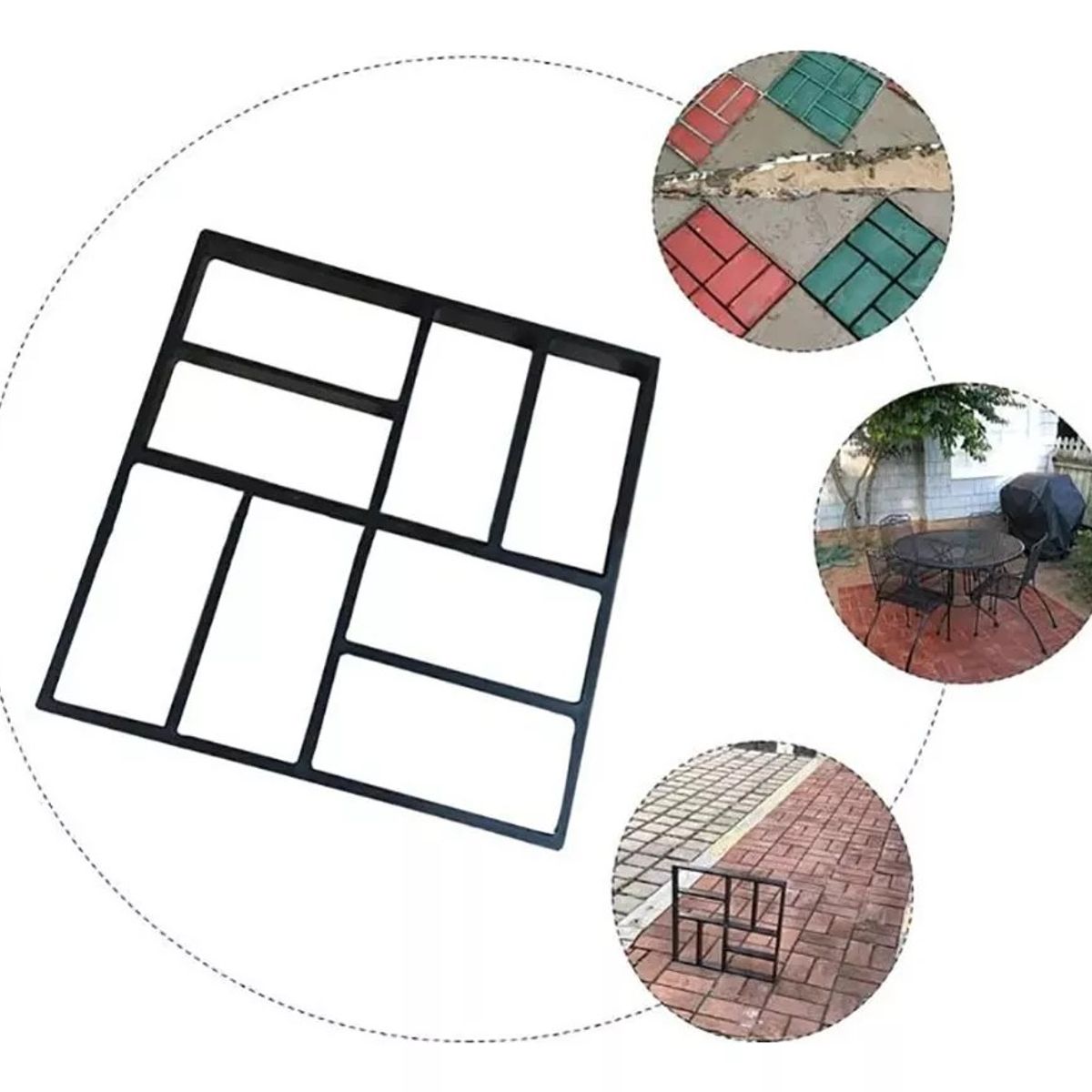 MUNDO MAGIA - Molde Para Cemento Construcción Baldosas Decoración 40x40cm