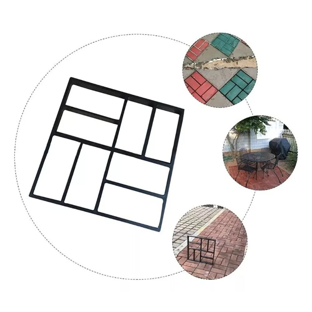 MUNDO MAGIA - Molde Para Cemento Construcción Baldosas Decoración 40x40cm