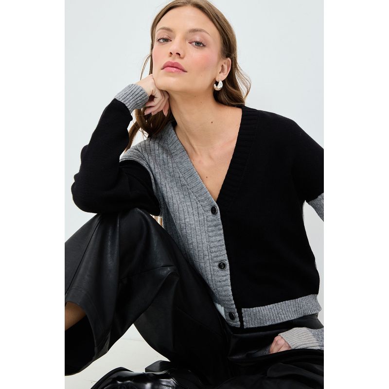 IO - Cardigan Negro Mujer Io