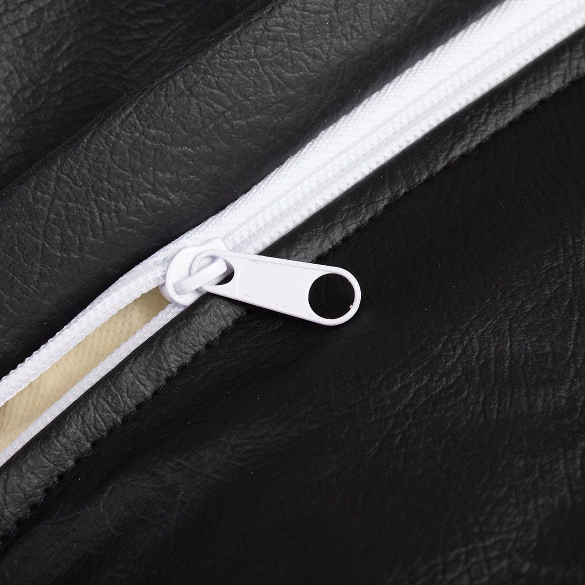 GENERICO - Pouf Pera Infantil Negro Eco Cuero 60x50x50 cm Máxima Design