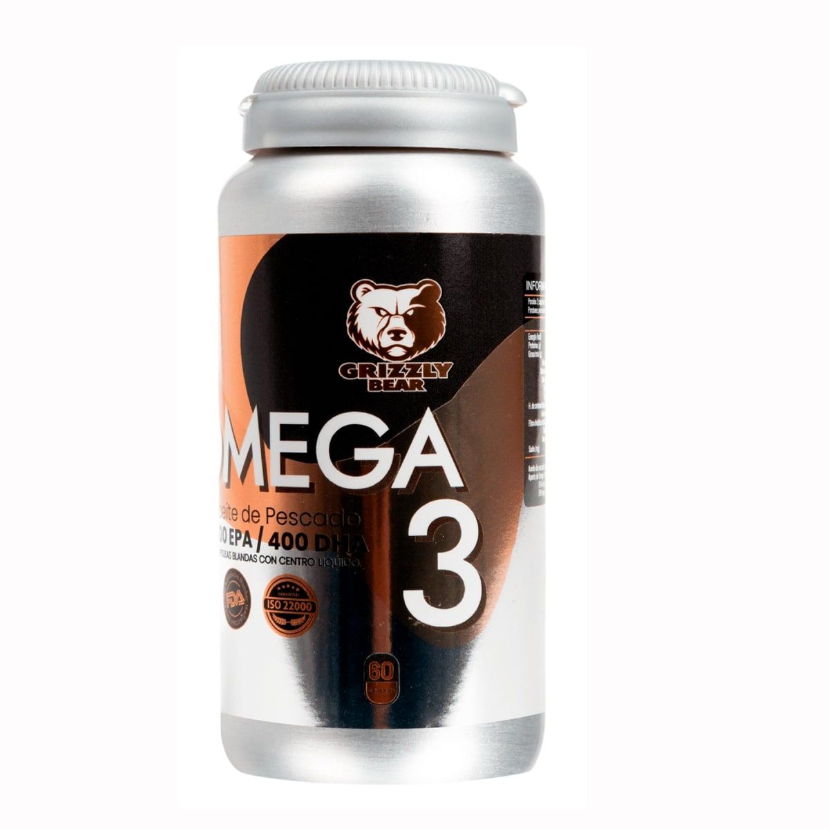GRIZZLY - Omega 3 600MG Grizzly Bear 60 Capsulas.