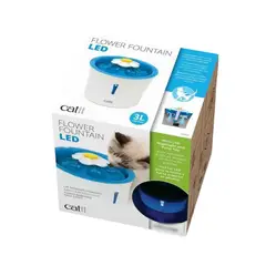 CATIT - Fuente Bebedera Para Gatos Flower Fountain Led 3L