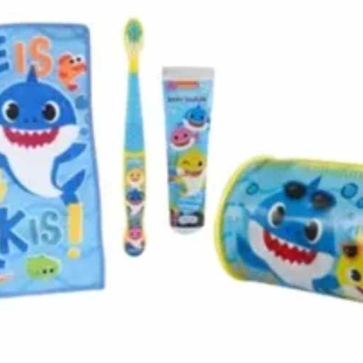 OEM - Set Pasta De Dientes Cepillo Toalla Estuche Baby Shark