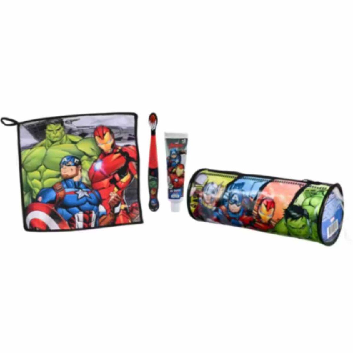 OEM - Set Pasta De Dientes Cepillo Toalla Estuche Avengers
