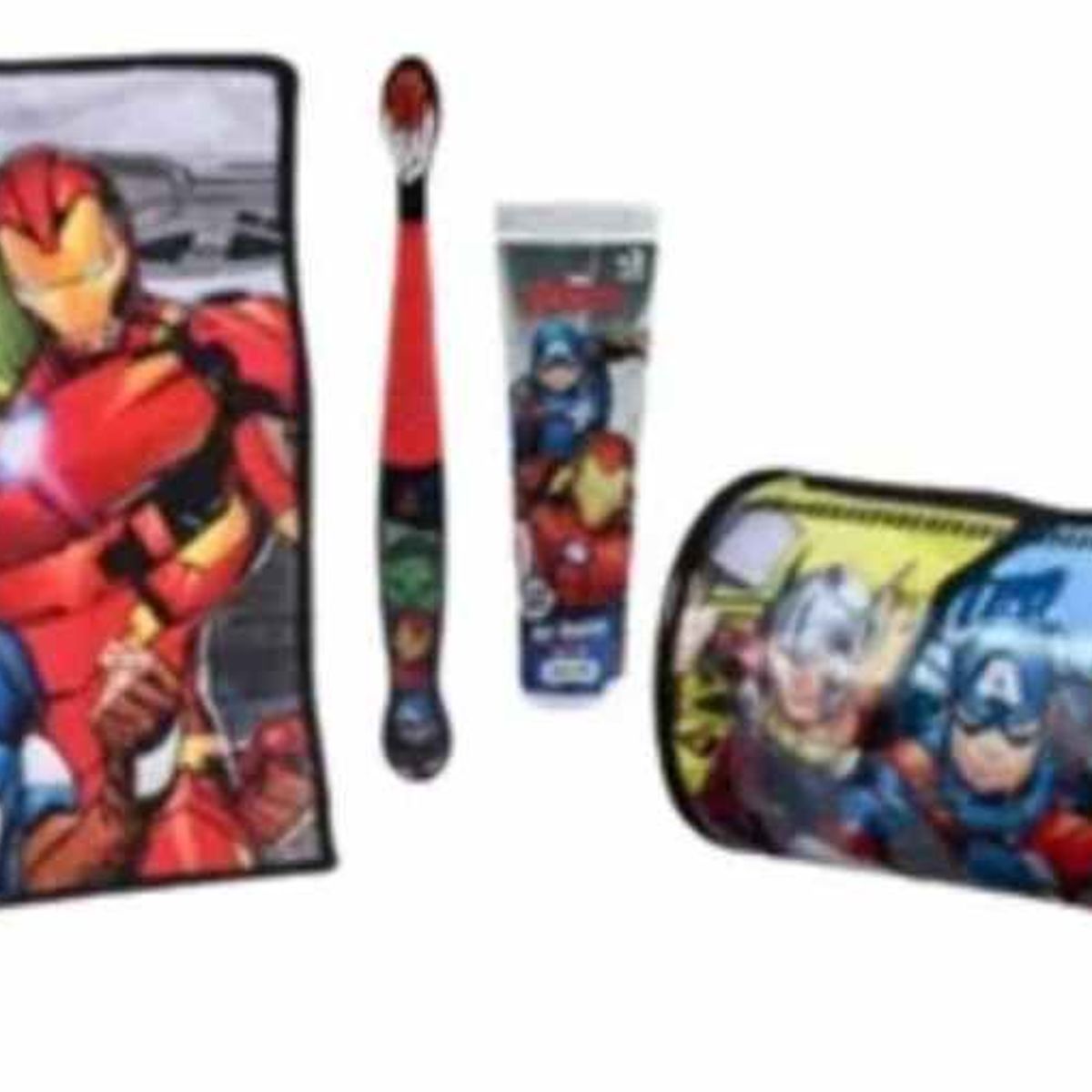 OEM - Set Pasta De Dientes Cepillo Toalla Estuche Avengers
