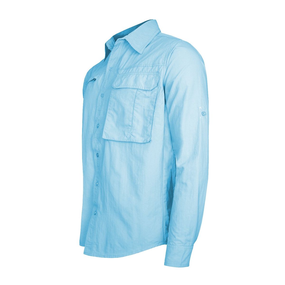 ANDESLAND OUTDOOR APPAREL - Camisa Trekking Ripstop Manga Larga UPF50 Fénec Celeste Hombre