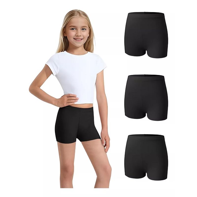 UNICO - Pack 3 Calza Short Corta escolar licra spandex 8-12 años