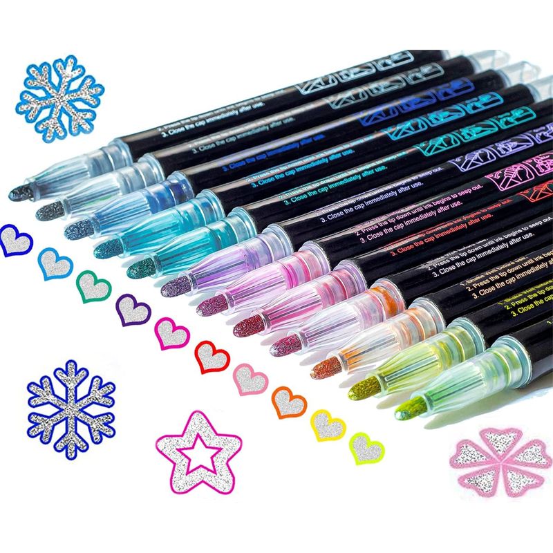 OEM - ROTULADORES EN GEL CON PURPURINA 36 COLORES