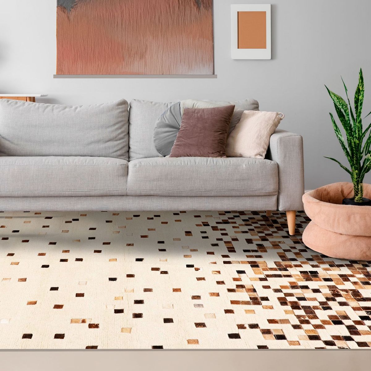 DIB - Alfombra Cuero Fashion 160X230 Ivory/Natural