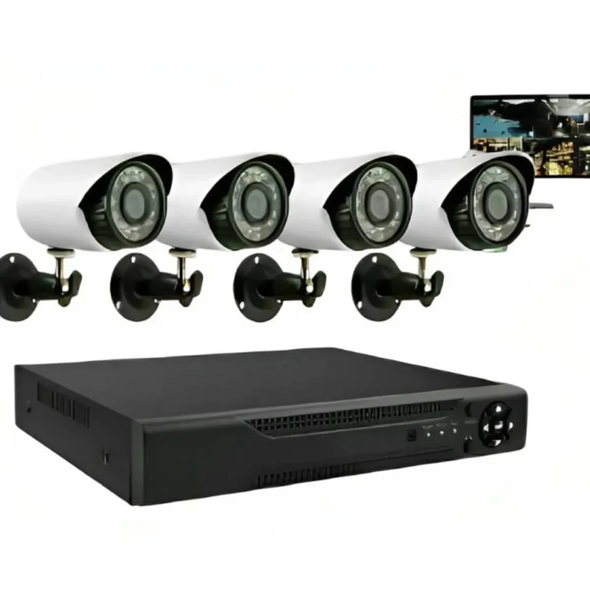 IRM - Kit Cctv Con 4 Cámaras De Seguridad Dvr 1080p Full Hd