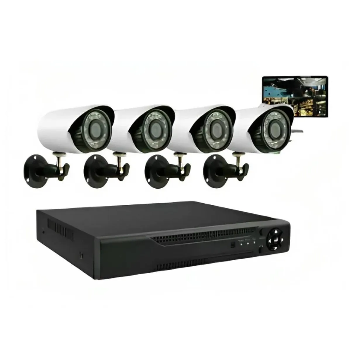 IRM - Kit Cctv Con 4 Cámaras De Seguridad Dvr 1080p Full Hd