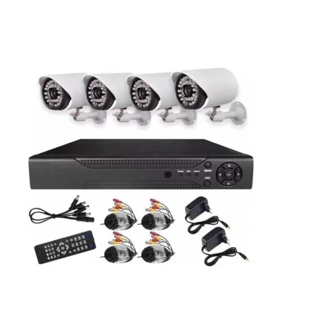 IRM - Kit Cctv Con 4 Cámaras De Seguridad Dvr 1080p Full Hd