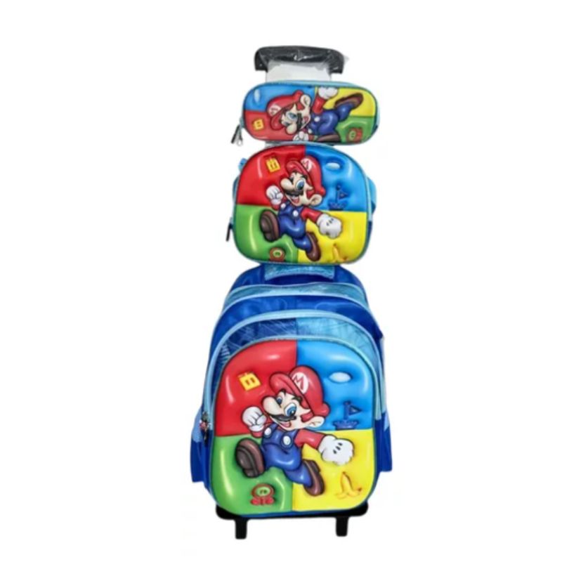 GENERICO - set de Mochila escolar lonchera estuche niños colegio viajes